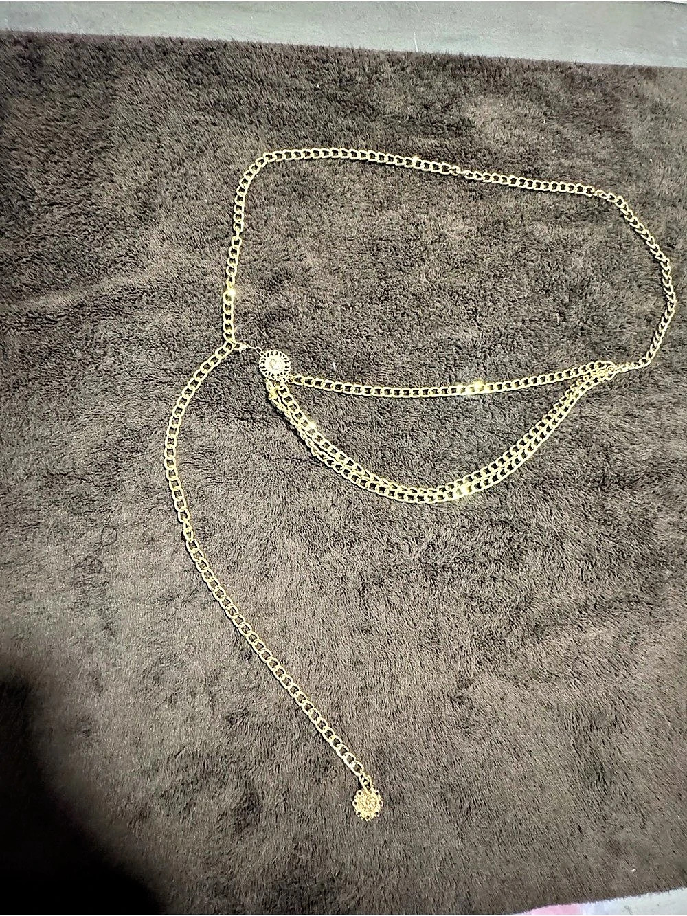 Gold-Tone Layered Chain Necklace